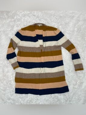 Madewell Kent Stripe Open Front Cardigan Sweater Women’s Size Small Alpaca Blend